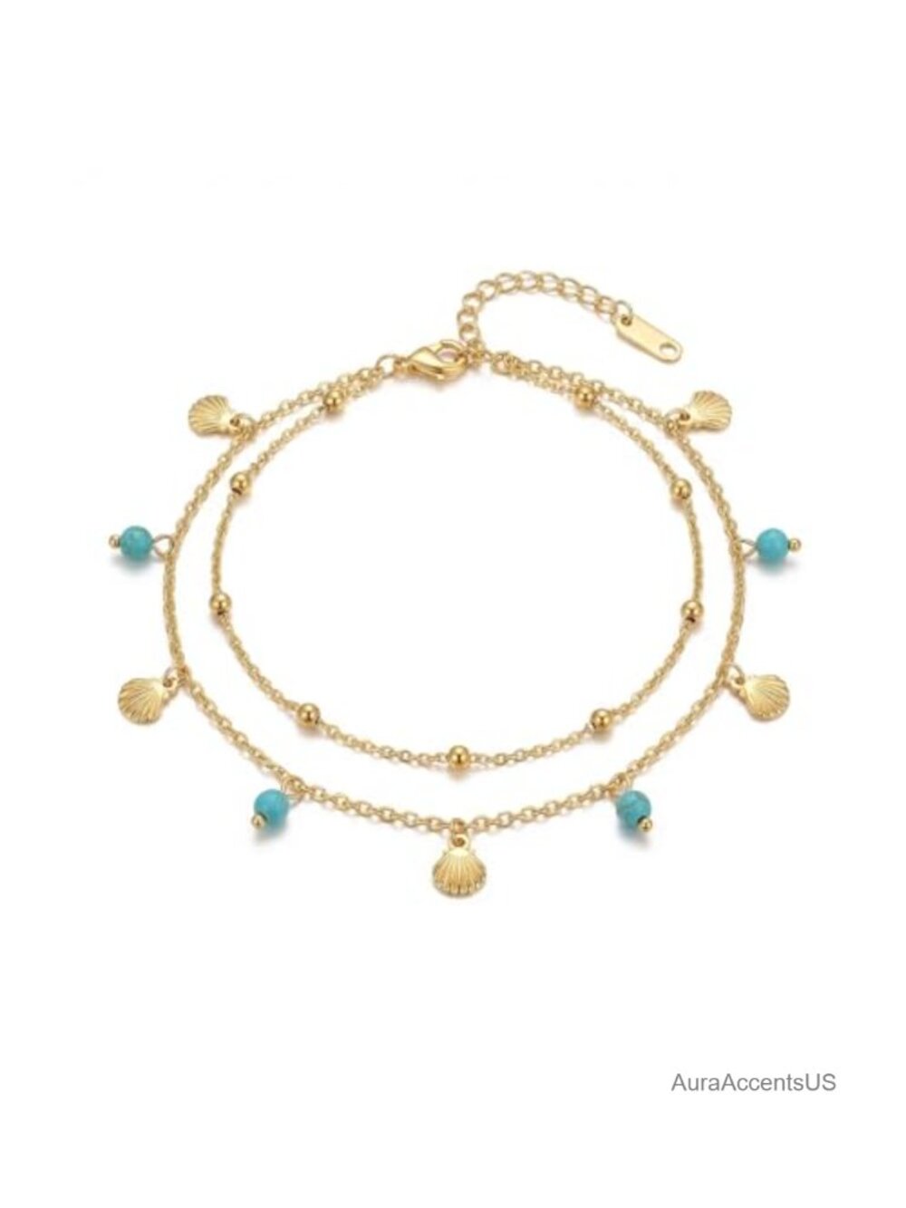 Dainty Shell Pearl Charm Ankle Bracelet Adjustable Anklet Summer Beach Fashion